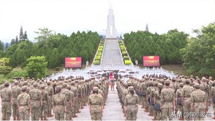 保亭县人武部民兵集训队赴五指山革命根据地纪念园开展悼念活动