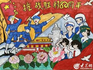 潍坊昌邑文山中学开展“心系国防，强国有我”主题绘画活动