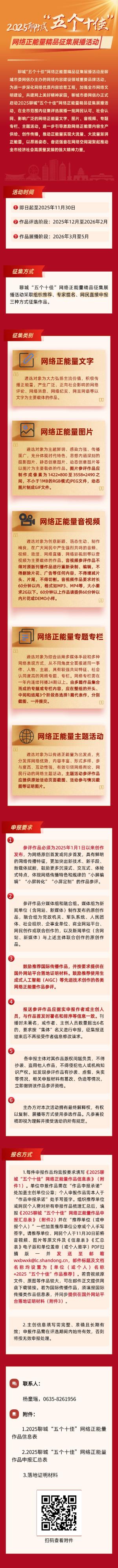 2025聊城“五个十佳”网络正能量精品征集展播活动正式启动！